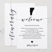 Lettre de bienvenue du Mariage du Vermont et carte (Devant / Derrière)