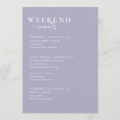 Lettre de bienvenue du mariage et carte de chronol (Dos)