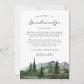 Lettre de bienvenue du Mariage forestier et carte  (Devant)