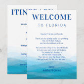 Lettre de bienvenue du Mariage Ocean Wave et carte (Devant / Derrière)