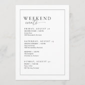 Lettre de bienvenue mariage - Carte de chronologie (Dos)