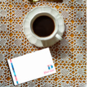 Lettre de corail bleu monogramme D notes post-it