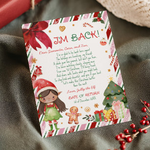 Lettre de fille de Noël de la carte de lettre de l