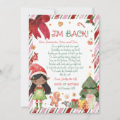 Lettre de fille pour Noël - Carte de lettre de l'e (Devant)