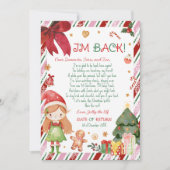 Lettre de fille pour Noël Carte de lettre de lutin (Devant)