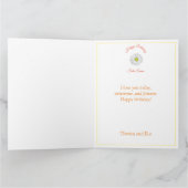 Lettre de fleurs Soeur Carte d'anniversaire person (Intérieur)