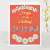 Lettre de fleurs Soeur Carte d'anniversaire person (Fleur jaune)