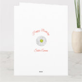 Lettre de fleurs Soeur Carte d'anniversaire person (Dos)