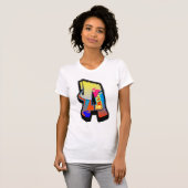 Lettre de graffiti de monogramme un T-shirt (Devant entier)
