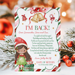 Lettre de la fille elf de Noël Carte lettre