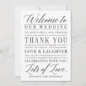 Lettre de Merci de bienvenue Mariage de script mod (Devant)