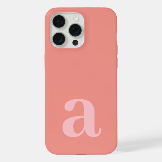 Lettre de monogramme grande rose minimaliste (Verso)