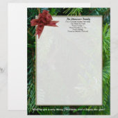 Lettre de Noël de famille, en-tête de lettre (Devant / Derrière)