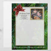 Lettre de Noël de famille, en-tête de lettre de (Devant / Derrière)