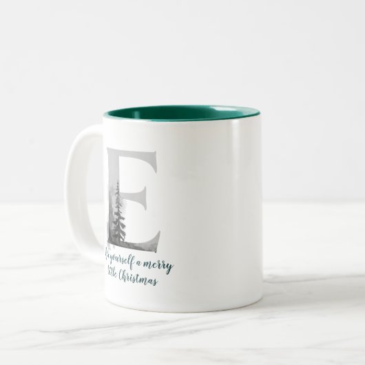 Lettre de Noël E Alphabet Café Mug (Devant gauche)