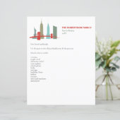 Lettre de Noël Modèle New York Skyline (Debout devant)