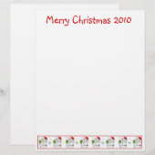 Lettre de Noël Papier - Snowman Joyeux Noël (Devant / Derrière)