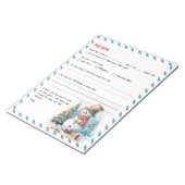 Lettre de Noël pour le Bloc-notes festif Père Noël (Incliné)