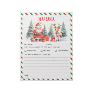 Lettre de Noël pour le Bloc-notes festif Père Noël
