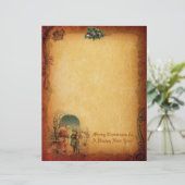 Lettre de Noël Vintage Papier (Debout devant)