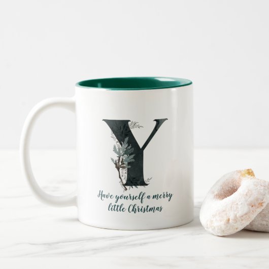 Lettre de Noël Z Alphabet Café Mug (Avec donut)