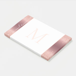 Lettre de nom personnalisée rose Gold Post-it® Not