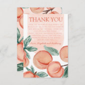 Lettre de note de Carte de remerciements Peach (Devant / Derrière)