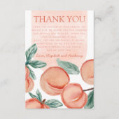 Lettre de note de Carte de remerciements Peach (Devant)