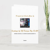 Lettre de Père Noël - d'Elf et de modèle de carte (Dos)