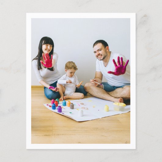 Lettre de révision de l'année | Flyer de Noël fami (Dos)