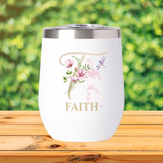 Lettre de script or F Monogramme Nom personnalisé