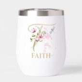 Lettre de script or F Monogramme Nom personnalisé (Arrière)