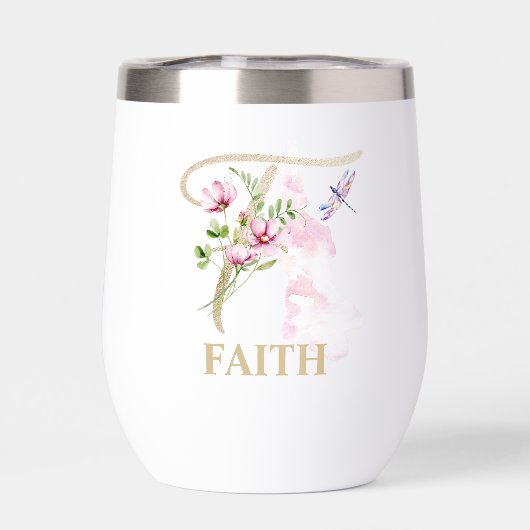 Lettre de script or F Monogramme Nom personnalisé (Arrière)