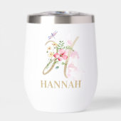 Lettre de script or H Monogramme Nom personnalisé (Avant)