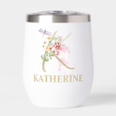 Lettre de script or K Monogramme Nom personnalisé (Avant)