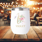 Lettre de script or V Monogramme Nom personnalisé