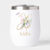 Lettre de script or X Monogramme Nom personnalisé (Avant)