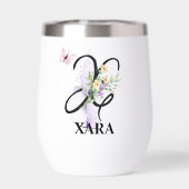 Lettre de script X Monogramme Nom personnalisé (Arrière)