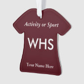 Lettre de Varsity de Maroon College ou High School (devant)