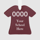 Lettre de Varsity de Maroon College ou High School (dos)