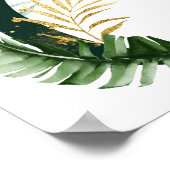 Lettre décorative C avec affiche tropicale feuille (Coin)