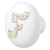 Lettre décorative F mongramme poignée poignée (Droite)