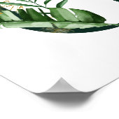 Lettre décorative G avec affiche feuille tropicale (Coin)