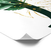 Lettre décorative J avec affiche feuille tropicale (Coin)