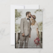 lettre délicate mariage merci photo (Devant)