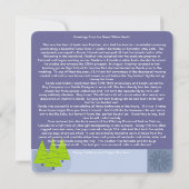 Lettre d'information sur carte de Noël rétro bleu (Dos)