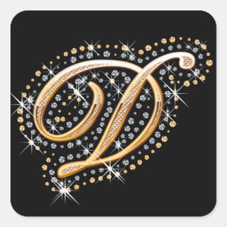 Lettre d'or D - Sticker