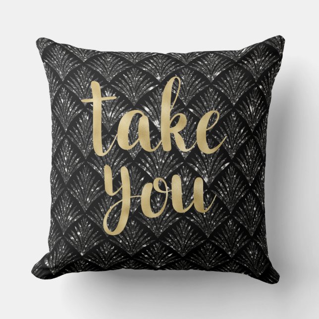 LETTRE D'OR Diamant Noir Coussin Vous Emmenez. (Recto)