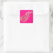 Lettre d'or J - Sticker (Sac)