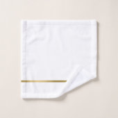 Lettre d'or monogramme de luxe M sur Blue (Gant de toilette)